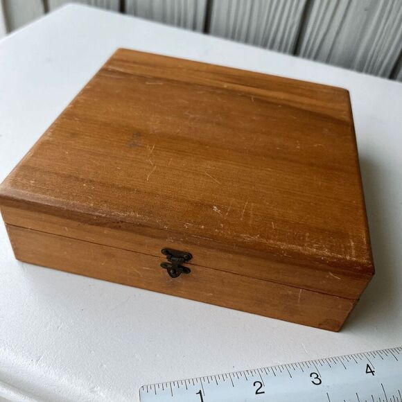 Vintage Wood Box w/ 48 Glass Vials – Watchmaker or Perfume Kit - Picture 3 of 13